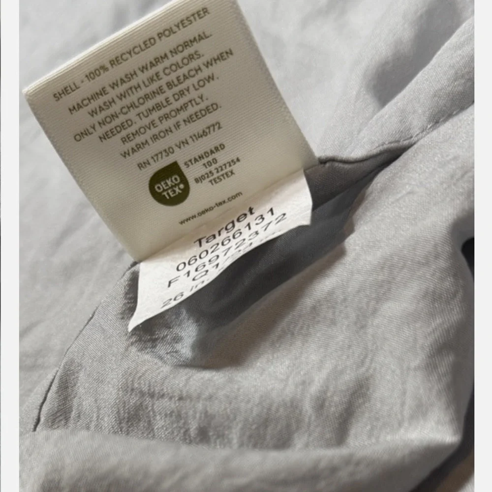 2 Threshold Pillowcases Shams Solid Gray Soft Recycled Polyester Pair Bedding